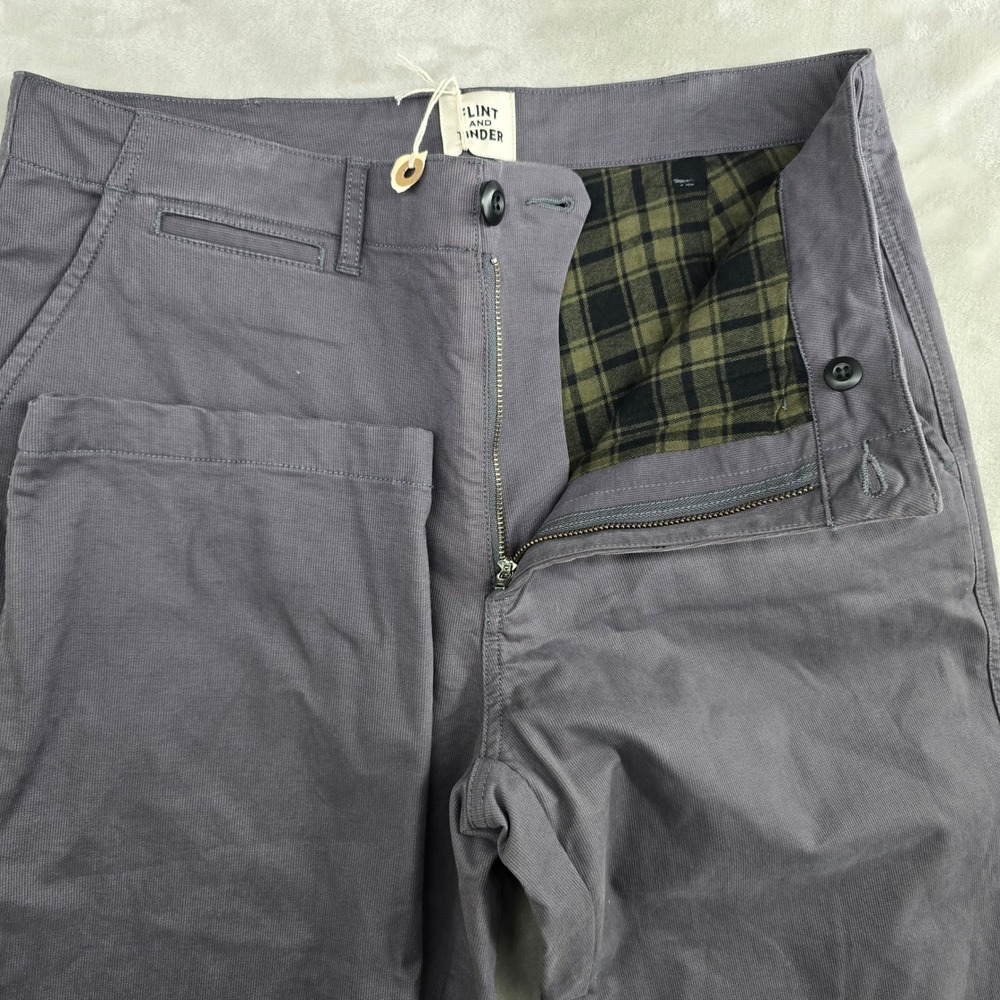 Flint and Tinder flannel lined guide pants mens 32x31‎ corduroy gray NEW